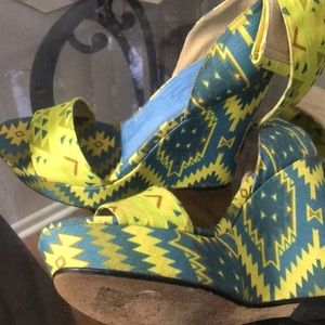 Exotic Aztec  inspired  shoes